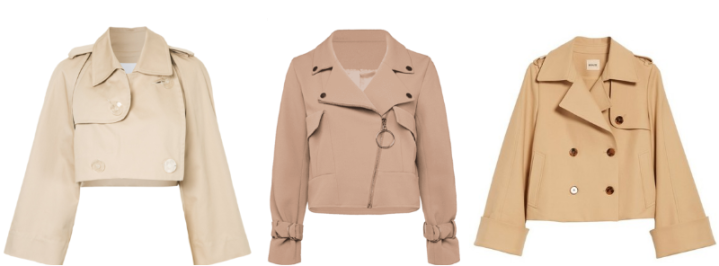 Cropped trench coat